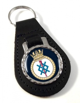 HMS Middleton (Royal Navy) Leather Key Fob