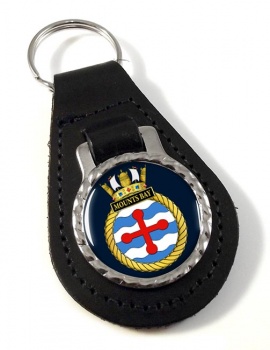 HMS Mounts Bay (Royal Navy) Leather Key Fob