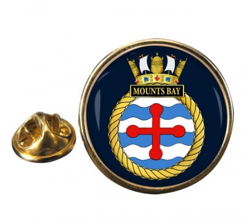 HMS Mounts Bay (Royal Navy) Round Pin Badge