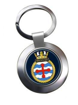 HMS Mounts Bay (Royal Navy) Chrome Key Ring