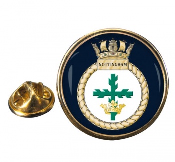 HMS Nottingham (Royal Navy) Round Pin Badge