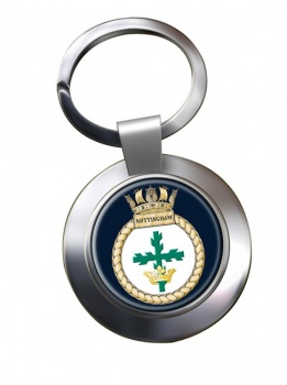 HMS Nottingham (Royal Navy) Chrome Key Ring