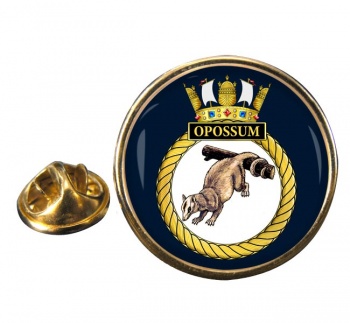 HMS Opossum (Royal Navy) Round Pin Badge