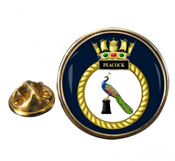 HMS Peacock (Royal Navy) Round Pin Badge
