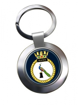HMS Peacock (Royal Navy) Chrome Key Ring