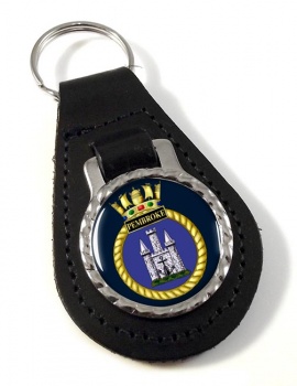 HMS Pembroke (Royal Navy) Leather Key Fob