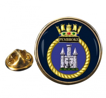 HMS Pembroke (Royal Navy) Round Pin Badge