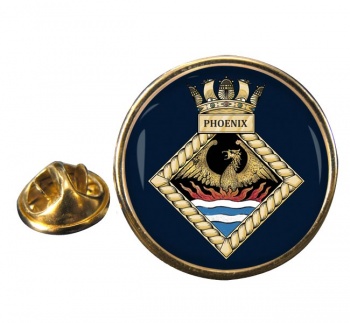 HMS Phoenix (Royal Navy) Round Pin Badge