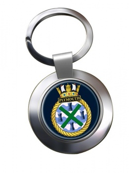 HMS Plymouth (Royal Navy) Chrome Key Ring