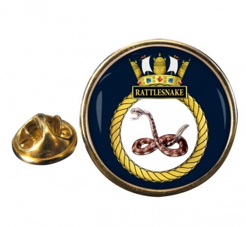 HMS Rattlesnake (Royal Navy) Round Pin Badge