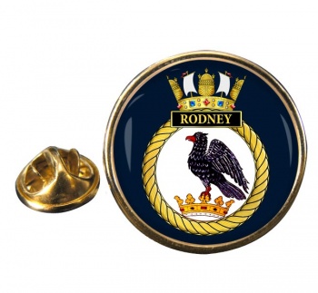 HMS Rodney (Royal Navy) Round Pin Badge