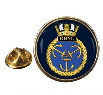 HMS Rhyl (Royal Navy) Round Pin Badge