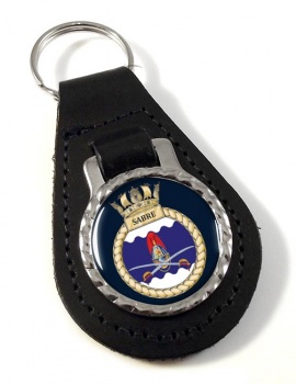HMS Sabre (Royal Navy) Leather Key Fob