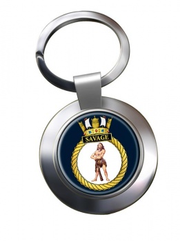 HMS Savage (Royal Navy) Chrome Key Ring