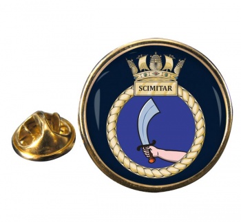HMS Scimitar (Royal Navy) Round Pin Badge