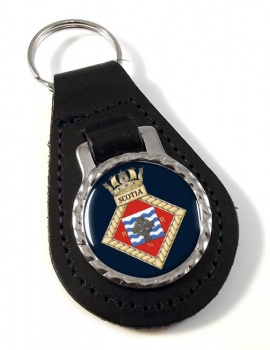 HMS Scotia (Royal Navy) Leather Key Fob