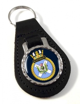 HMS Scotsman (Royal Navy) Leather Key Fob