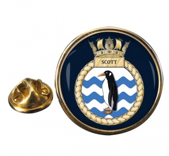 HMS Scott (Royal Navy) Round Pin Badge