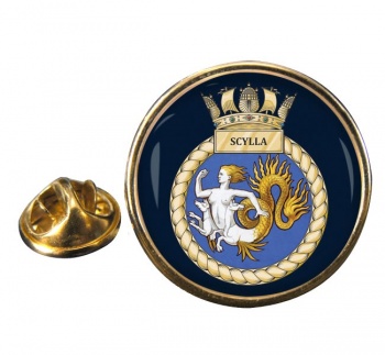 HMS Scylla (Royal Navy) Round Pin Badge