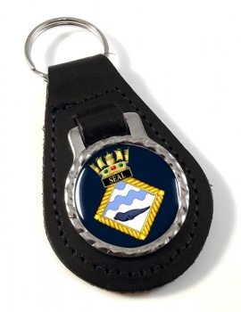 HMS Seal (Royal Navy) Leather Key Fob