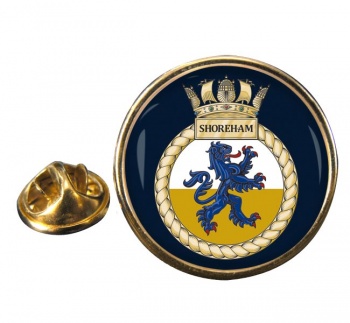 HMS Shoreham (Royal Navy) Round Pin Badge