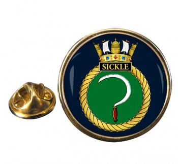 HMS Sickle (Royal Navy) Round Pin Badge