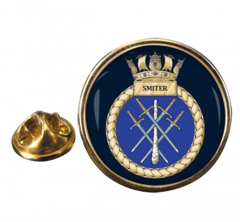 HMS Smiter (Royal Navy) Round Pin Badge
