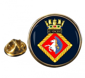 HMS St. Vincent (Royal Navy) Round Pin Badge