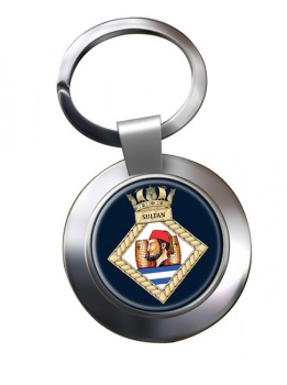HMS Sultan (Royal Navy) Chrome Key Ring