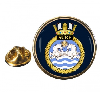 HMS Surf (Royal Navy) Round Pin Badge