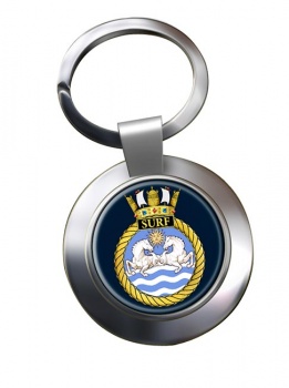 HMS Surf (Royal Navy) Chrome Key Ring