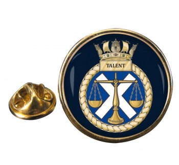 HMS Talent (Royal Navy) Round Pin Badge
