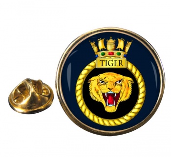 HMS Tiger (Royal Navy) Round Pin Badge