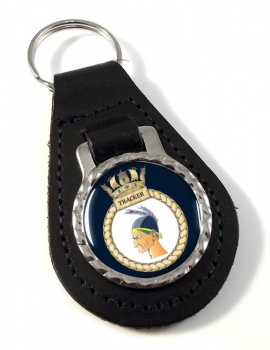 HMS Tracker (Royal Navy) Leather Key Fob