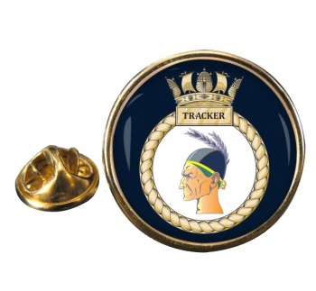 HMS Tracker (Royal Navy) Round Pin Badge