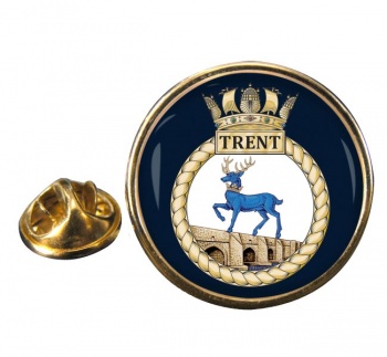 HMS Trent (Royal Navy) Round Pin Badge