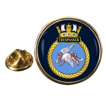 HMS Trespasser (Royal Navy) Round Pin Badge