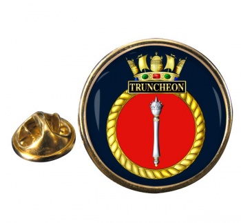 HMS Truncheon (Royal Navy) Round Pin Badge