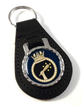 HMS Turbulant (Royal Navy) Leather Key Fob