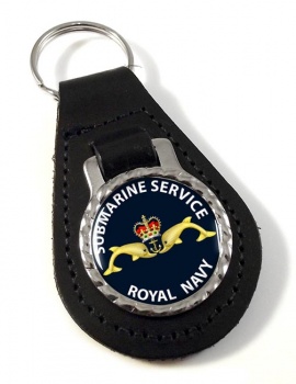 Royal Navy Submarine Service Leather Key Fob