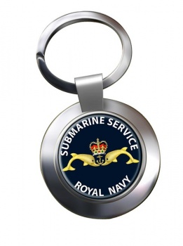 Royal Navy Submarine Service Chrome Key Ring