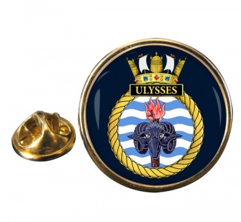 HMS Ulysses (Royal Navy) Round Pin Badge