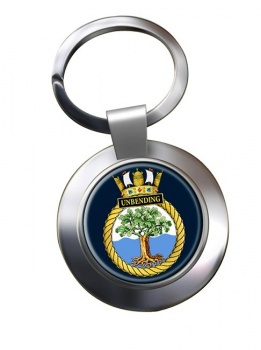 HMS Unbending (Royal Navy) Chrome Key Ring