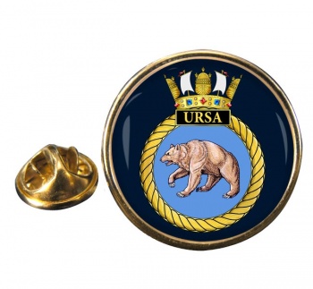 HMS Ursa (Royal Navy) Round Pin Badge