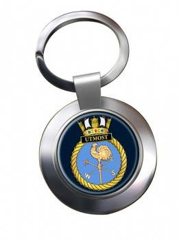 HMS Utmost (Royal Navy) Chrome Key Ring