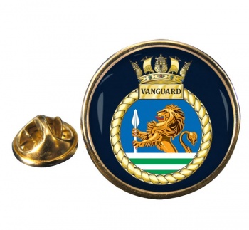 HMS Vanguard (Royal Navy) Round Pin Badge