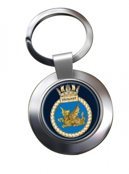 HMS Vigilant (Royal Navy) Chrome Key Ring