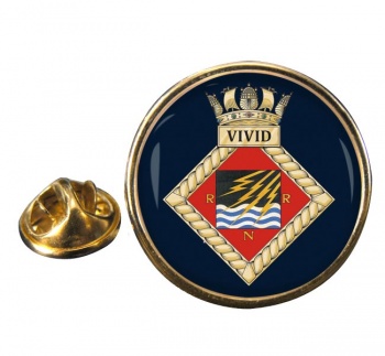 HMS Vivid (Royal Navy) Round Pin Badge