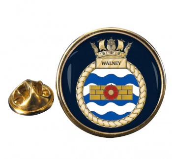HMS Walney (Royal Navy) Round Pin Badge