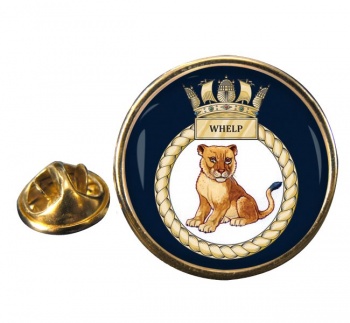 HMS Whelp (Royal Navy) Round Pin Badge